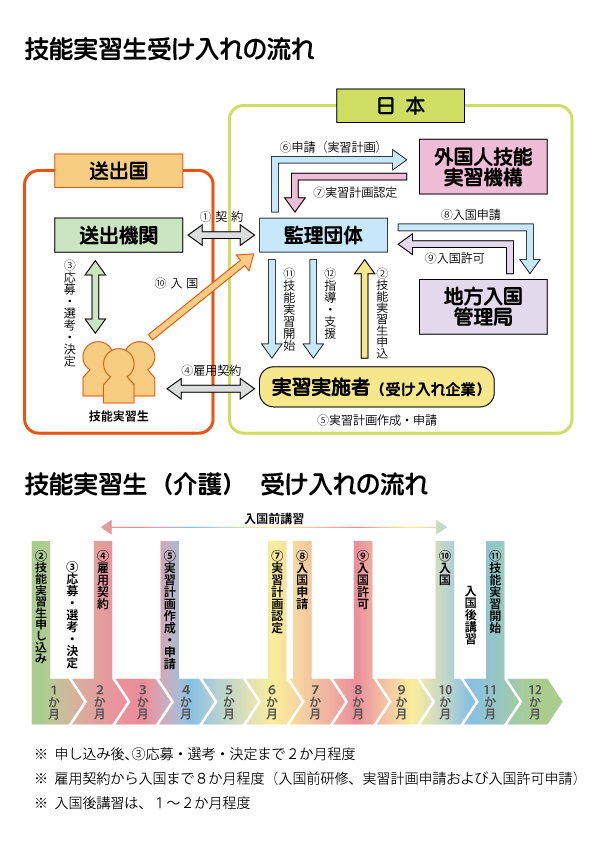 受け入れまでの流れ